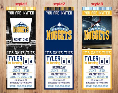 denver nuggets watch party invitation